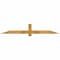 Ekena Millwork Eugene Rough Sawn Timber Gable Bracket, Western Red Cedar, 72"W x 12"H x 2"D x 4"F, 4/12 Pitch GBW072X12X0204EUG00RWR - alternate 1